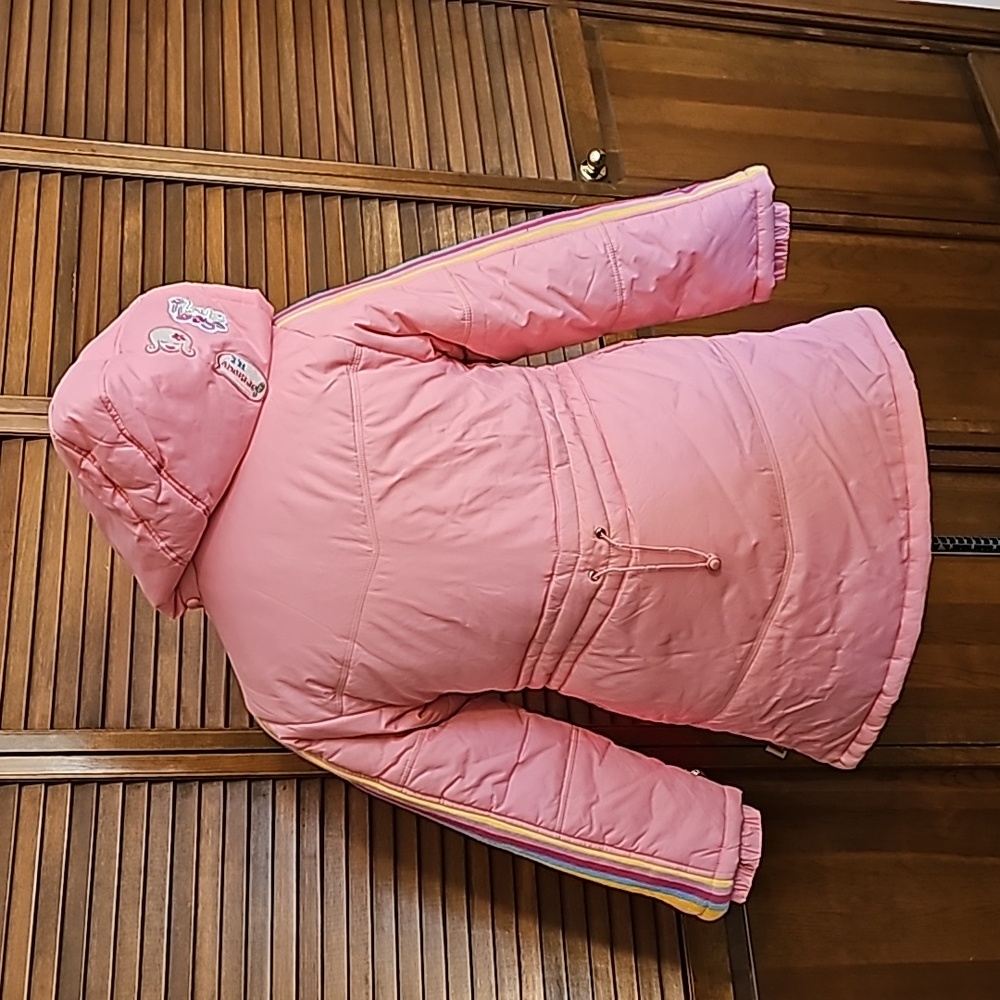 NWOT very warm girl's puffer jacket long removable hood ski snow winter long - Picture 10 of 15